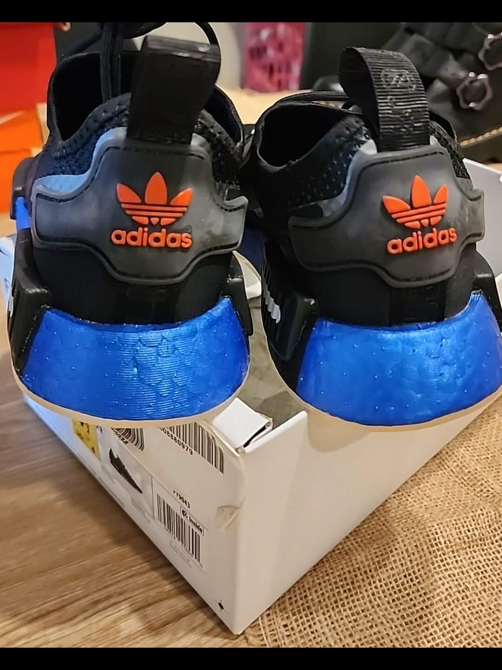 Adidas Kids Black and Blue Artemis Lace-Up Sneakers - Picture 3 of 4